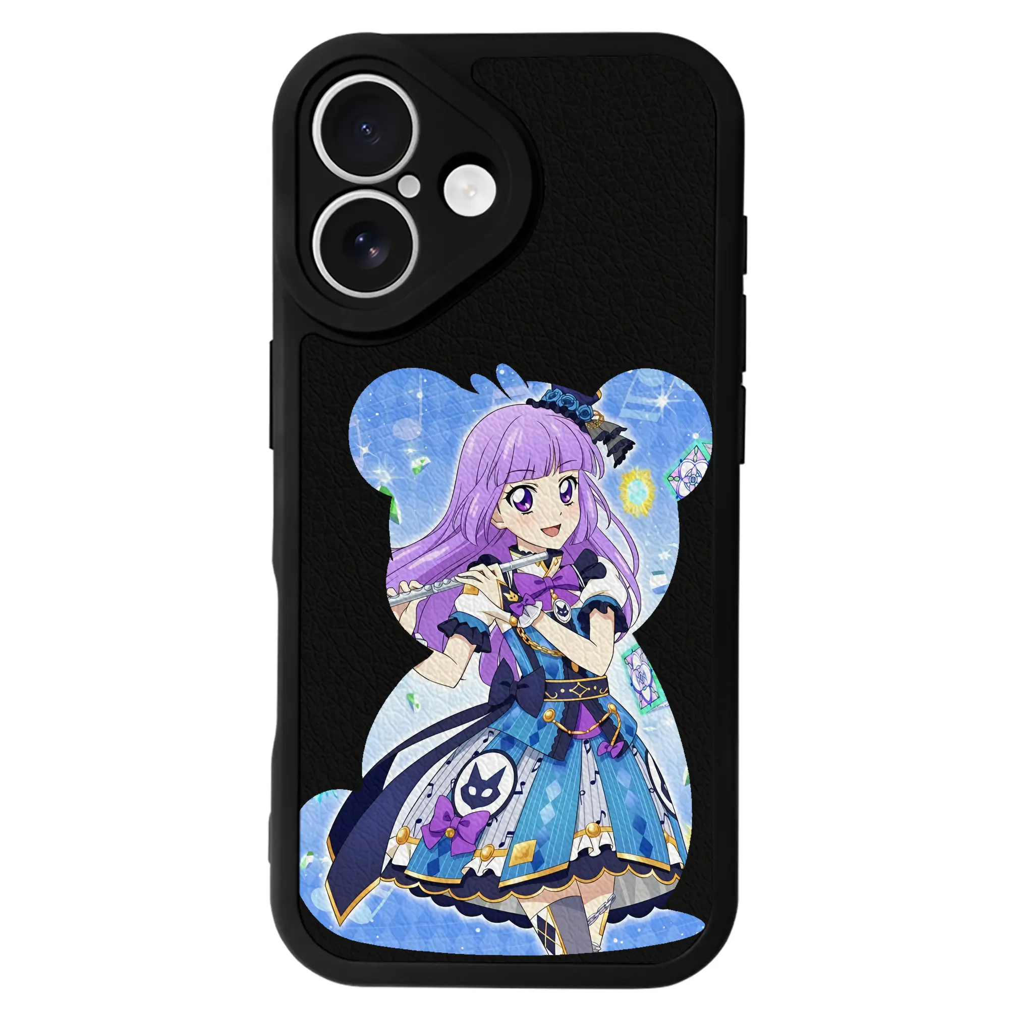 アイカツ グッズ 氷上 スミレ - IPhone 16シリーズ対応 ・ シリコンスマホケース ・ レザー調 ・ 高精度フィット ・ 耐衝撃 ・ ワイヤレス充電対応 ・ 精密カット